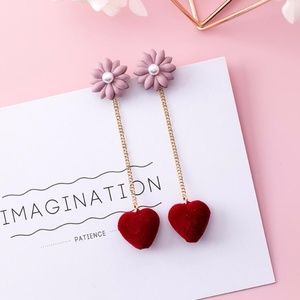 NEW FLORENCE Flower Heart Handmade Earrings 37